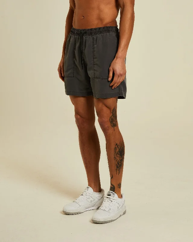 Lev Swim Shorts Washed Black Lev Swim Shorts Washed Black