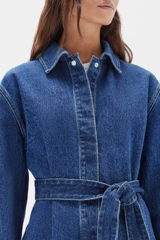 Denim Belted Jacket Denim Belted Jacket
