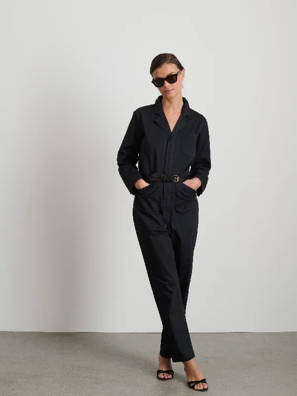 Standard Zip Jumpsuit in Herringbone Standard Zip Jumpsuit in Herringbone