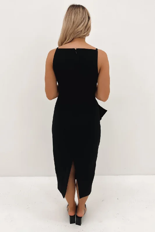 The Introspect Midi Dress Black